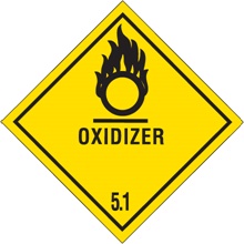 4 x 4" - "Oxidizer - 5.1" Labels image