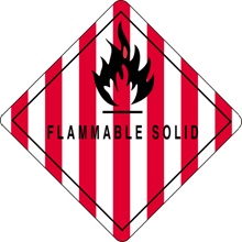 4 x 4" - "Flammable Solid" Labels image