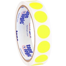 3/4" Fluorescent Yellow Inventory Circle Labels image