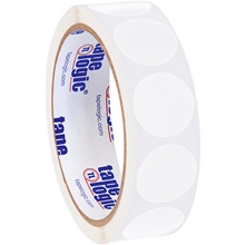 1" Circles - White Removable Labels image