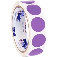 1" Purple Inventory Circle Labels image