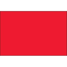 4 x 6" Fluorescent Red Inventory Rectangle Labels image
