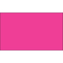 3 x 5" Fluorescent Pink Inventory Rectangle Labels image
