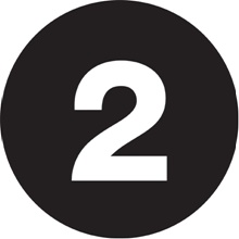 3" Circle - "2" (Black) Number Labels image