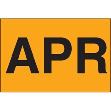 2 x 3" - "APR" (Fluorescent Orange) Months of the Year Labels image