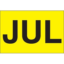 2 x 3" - "JUL" (Fluorescent Yellow) Months of the Year Labels image
