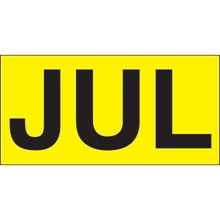 3 x 6" - "JUL" (Fluorescent Yellow) Months of the Year Labels image