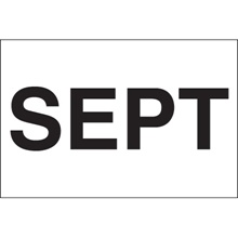 2 x 3" - "SEPT" (White) Months of the Year Labels image