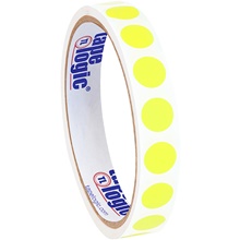 1/2" Fluorescent Yellow Inventory Circle Labels image