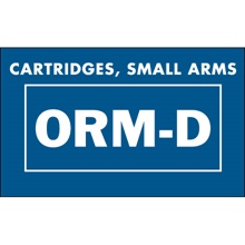 1 3/8 x 2 1/4" - "Cartridges, Small Arms ORM-D" Labels image