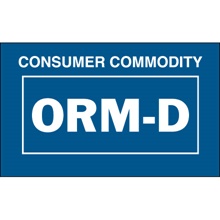1 3/8 x 2 1/4" - "Consumer Commodity ORM-D" Labels image