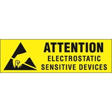 3/8 x 1 1/4" - "Electrostatic Sensitive Devices" Labels image