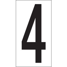3 1/2" "4" Vinyl Warehouse Number Labels image