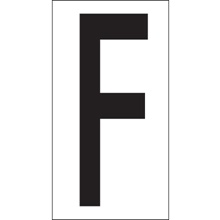 3 1/2" "F" Vinyl Warehouse Letter Labels image