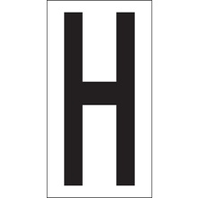 3 1/2" "H" Vinyl Warehouse Letter Labels image