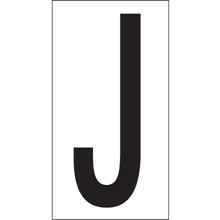 3 1/2" "J" Vinyl Warehouse Letter Labels image