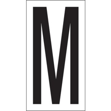 3 1/2" "M" Vinyl Warehouse Letter Labels image