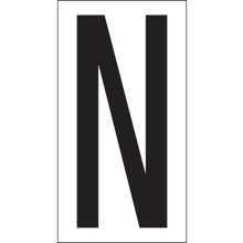 3 1/2" "N" Vinyl Warehouse Letter Labels image