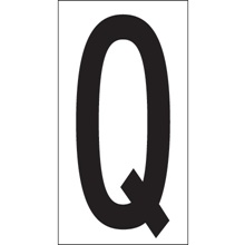 3 1/2" "Q" Vinyl Warehouse Letter Labels image