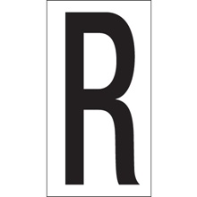 3 1/2" "R" Vinyl Warehouse Letter Labels image