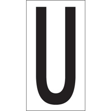 3 1/2" "U" Vinyl Warehouse Letter Labels image