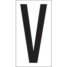 3 1/2" "V" Vinyl Warehouse Letter Labels image