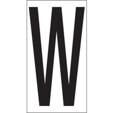 3 1/2" "W" Vinyl Warehouse Letter Labels image