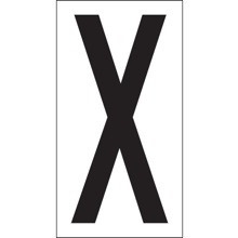 3 1/2" "X" Vinyl Warehouse Letter Labels image