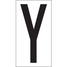 3 1/2" "Y" Vinyl Warehouse Letter Labels image