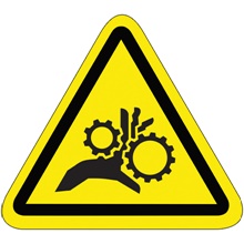 2.25" Triangle - Entanglement Hazard Durable Safety Label image