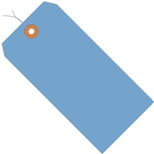 3 1/4 x 1 5/8" Dark Blue 13 Pt. Shipping Tags - Pre-Wired image