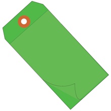 4 3/4 x 2 3/8"Green Self-Laminating Tags image