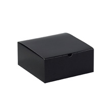 8 x 8 x 3 1/2" Black Gloss Gift Boxes image
