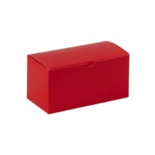 9 x 4 1/2 x 4 1/2" Holiday Red Gift Boxes image