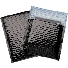 7 x 6 3/4" Black Glamour Bubble Mailers image