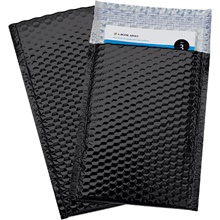 7 1/2 x 11" Black Glamour Bubble Mailers image