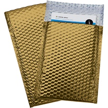 7 1/2 x 11" Gold Glamour Bubble Mailers image