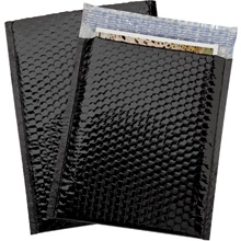 9 x 11 1/2" Black Glamour Bubble Mailers image