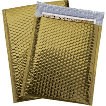 9 x 11 1/2" Gold Glamour Bubble Mailers image