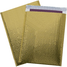 13 x 17 1/2" Gold Glamour Bubble Mailers image