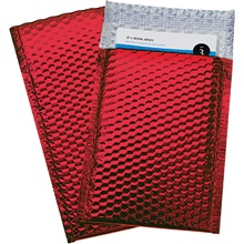 7 1/2 x 11" Red Glamour Bubble Mailers image