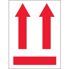3 x 4" - (two up arrows over red bar) Labels image