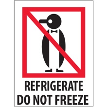 3 x 4" - "Refrigerate - Do Not Freeze" Labels image