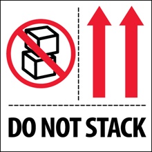 4 x 4" - "Do Not Stack" Labels image