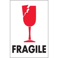 4 x 6" - "Fragile" Labels image