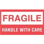 #DL1070  3 x 5"  Fragile Handle with Care Label image