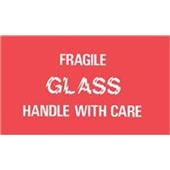 #DL1150  3 x 5"  Fragile Glass Handle with Care Label image