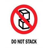 #DL4080  3 x 4"  Do Not Stack (Boxes) Label image