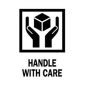 #DL4160  3 x 4"  Handle with Care Label image