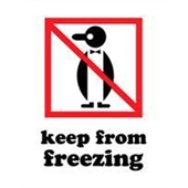 FINAL SALE: #DL4200  3 x 4"  Keep from Freezing (Penguin) Label image
